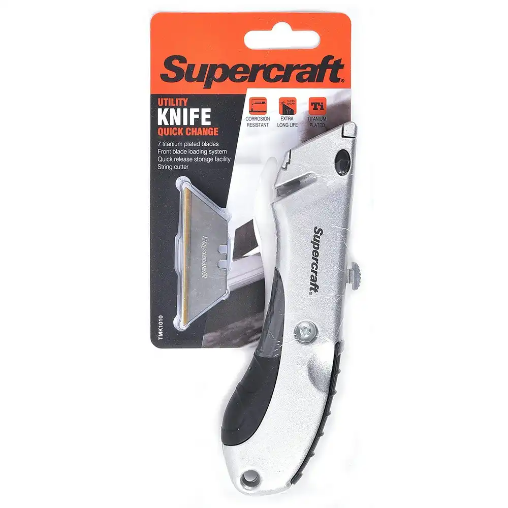 Supercraft Multipurpose Knife/Box Cutter Quick Changing With 7 Blades Set