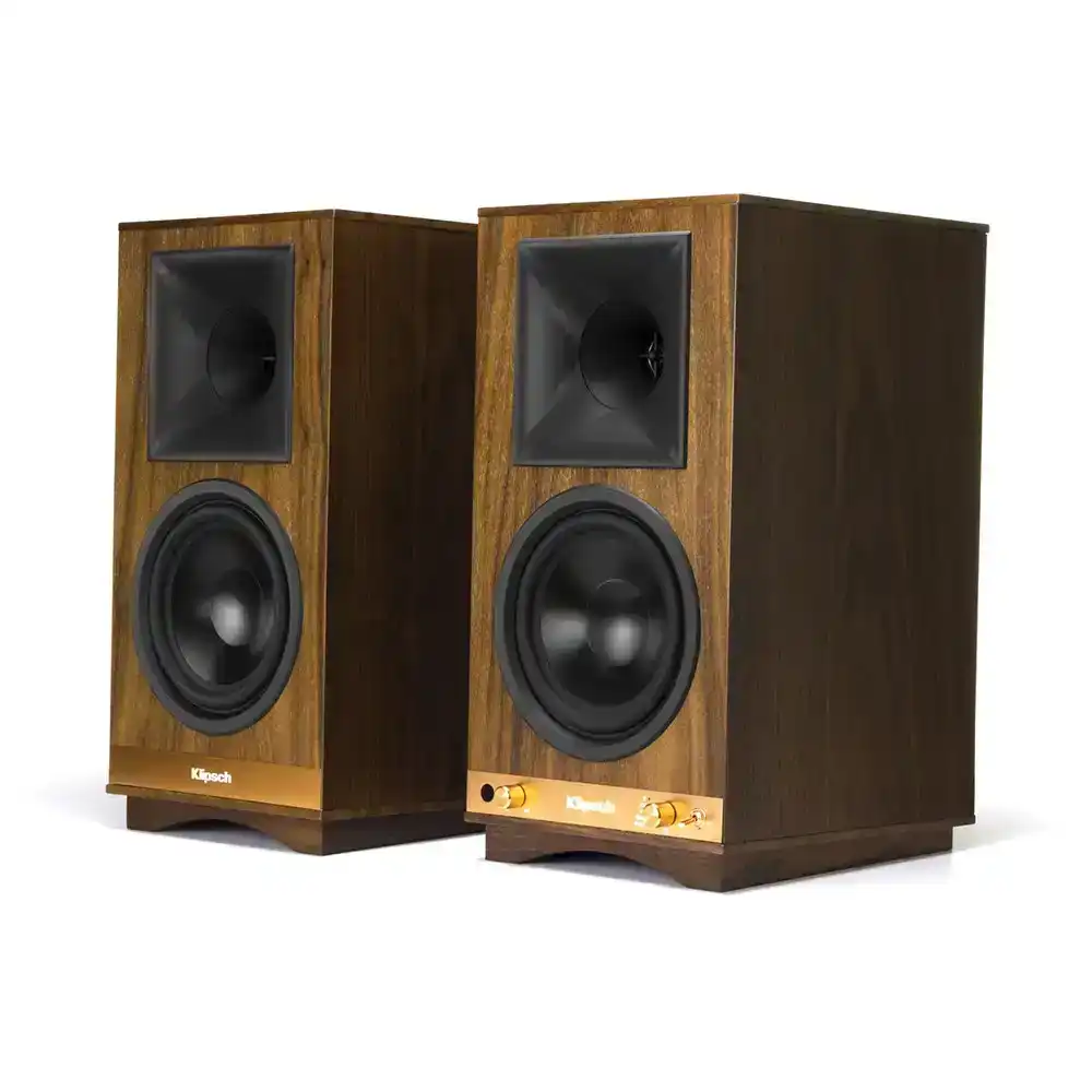 Klipsch Heritage The Sixes Wireless/Bluetooth Powered Monitor Speakers Walnut