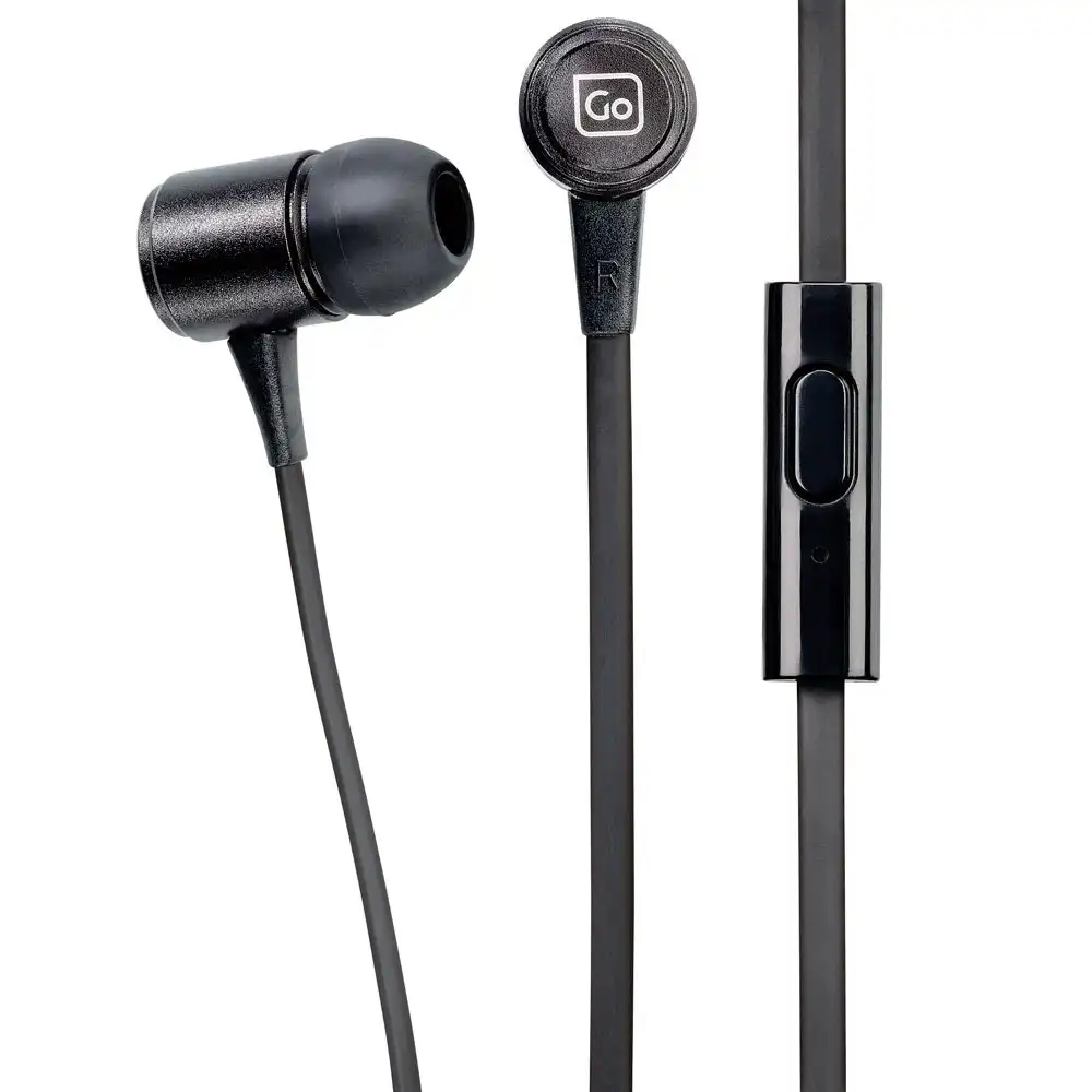 2PK Go Travel Lock & Wear Wired Magnetic In-Ear Earphones 3.5mm w/ In-Line Mic
