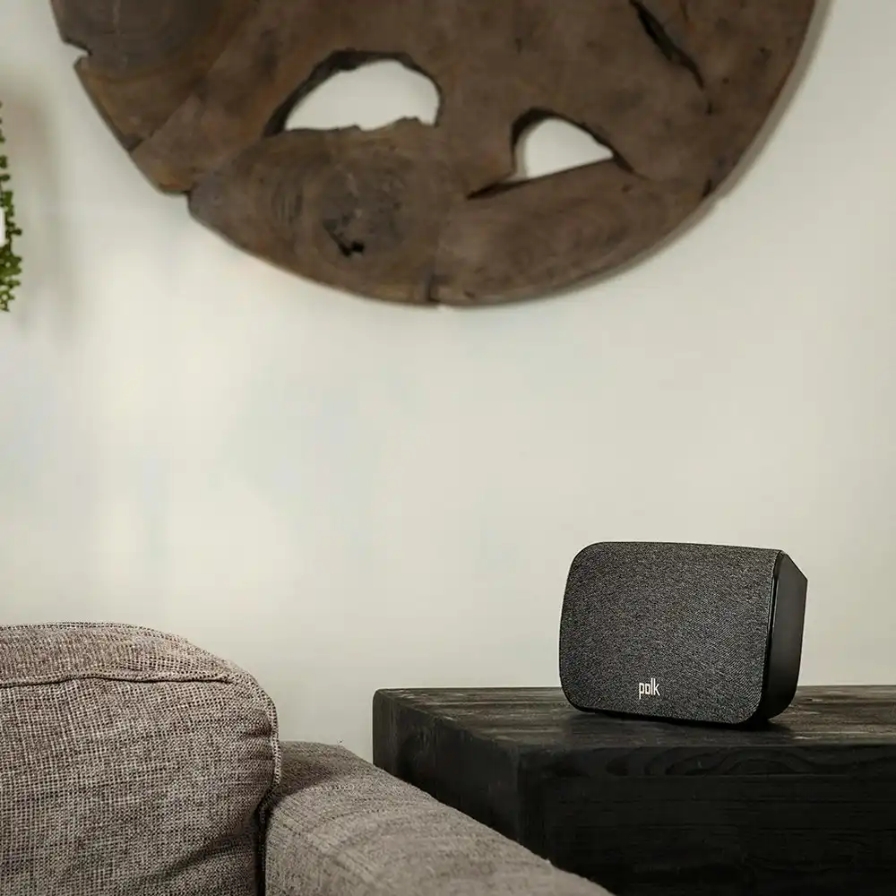 Polk SR2 Wireless Surround Speakers for Magnifi/React Soundbars Home Theatre BLK
