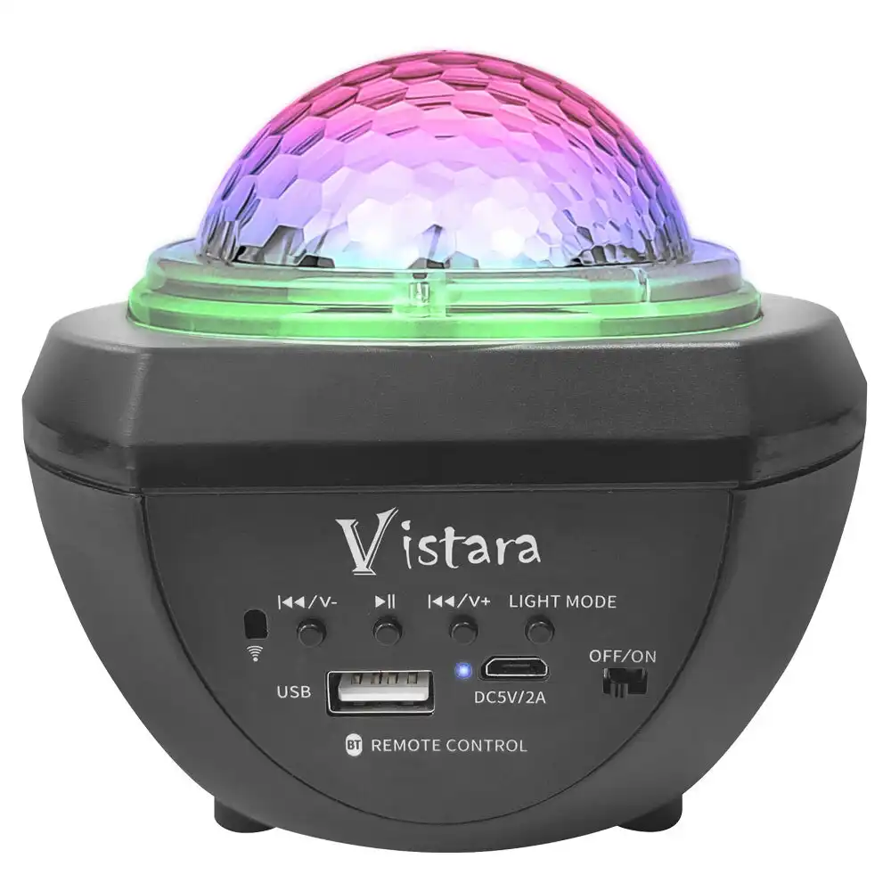 Vistara Aurora Rechargeable LED Star Bluetooth Light Projector/ Music Speaker