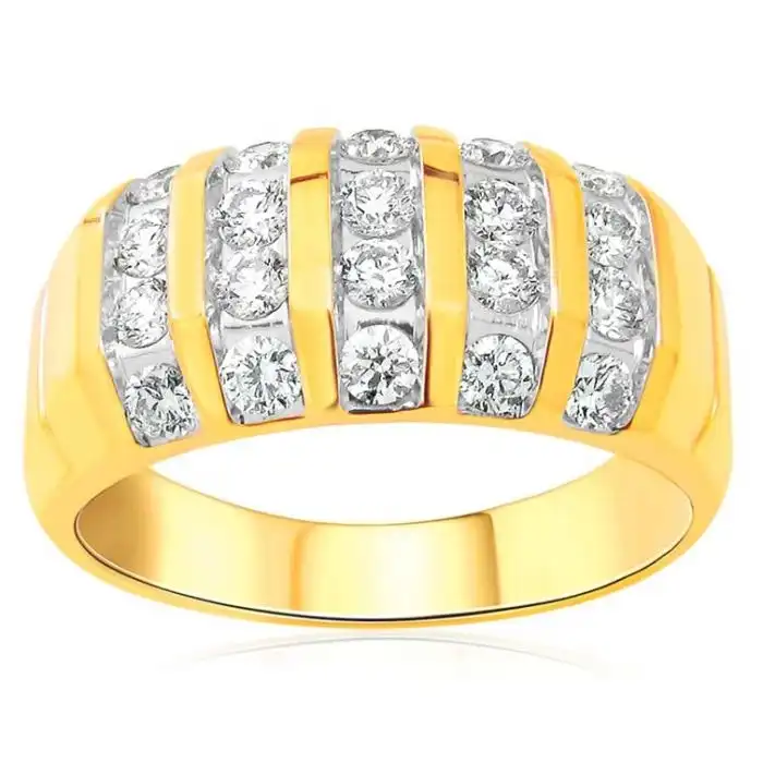 9ct Yellow Gold Diamond Ring Set with 20 Stunning Brilliant Diamonds