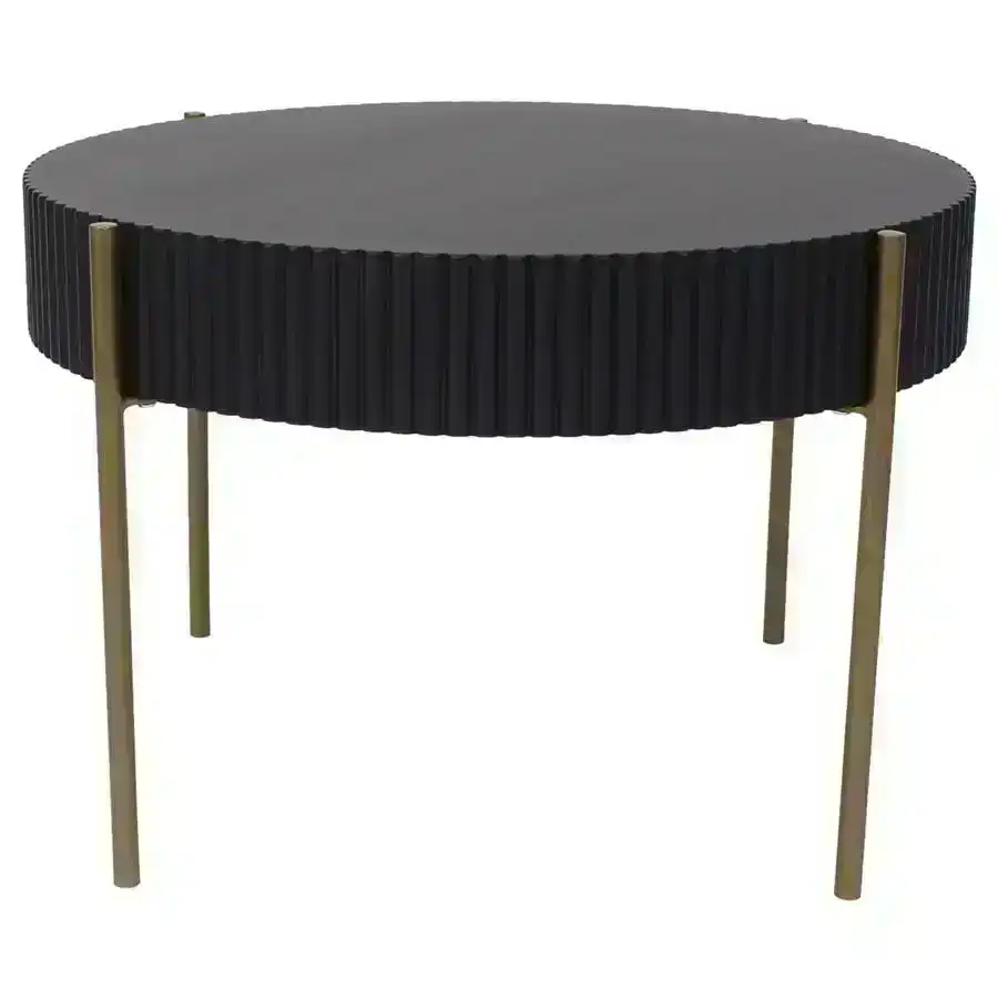 Round Ribbed Coffee Table