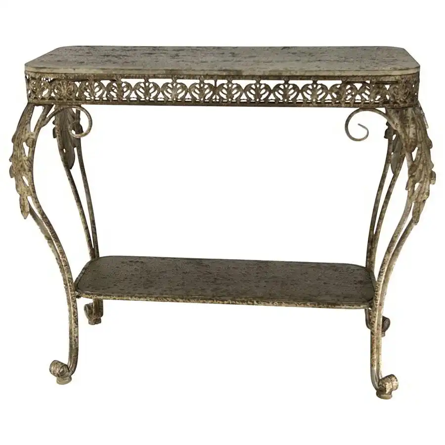 Metal Designer Console Table With Shelf