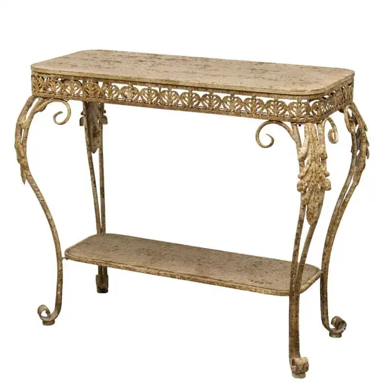 Willow & Silk 75cm Tuscan Fleur Metal Console Table