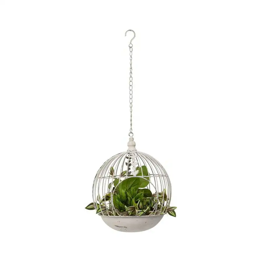 Willow & Silk Round Hanging Garden Ornament Birdfeeder