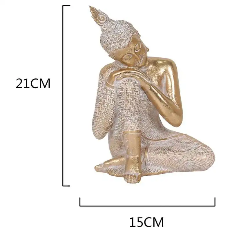 Willow & Silk Resin 21cm Seated Serenity Buddha Figurine/Statue