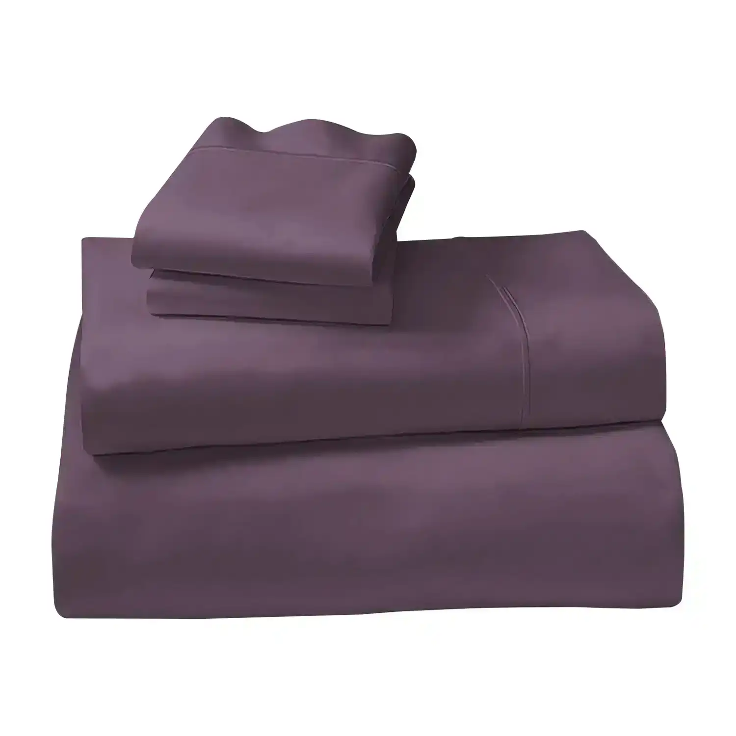 4pc 1000 Thread Count Cotton Rich Queen Bed Sheet Set CVC Microfibre Blend - Lilac