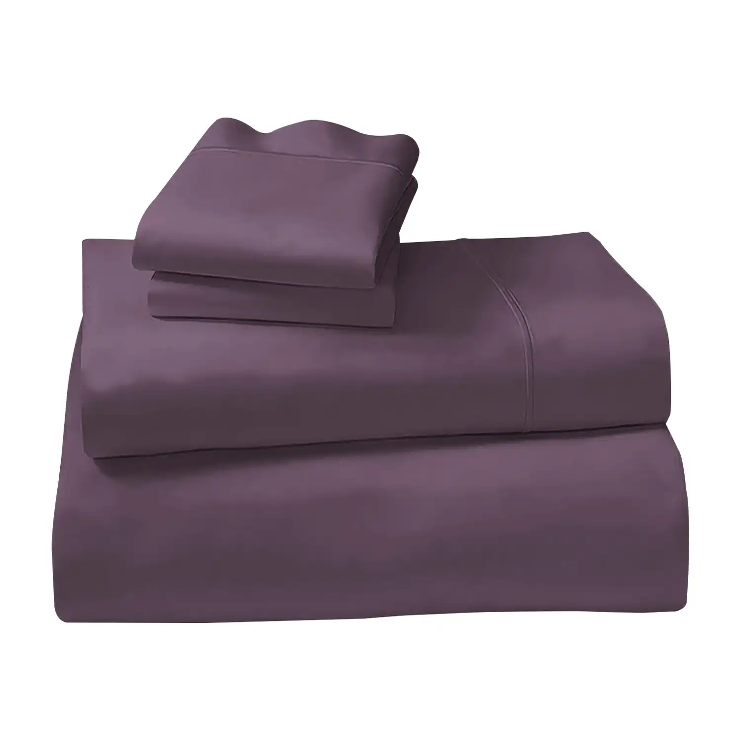 4pc 1000 Thread Count Cotton Rich King Bed Sheet Set CVC Microfibre Blend - Lilac