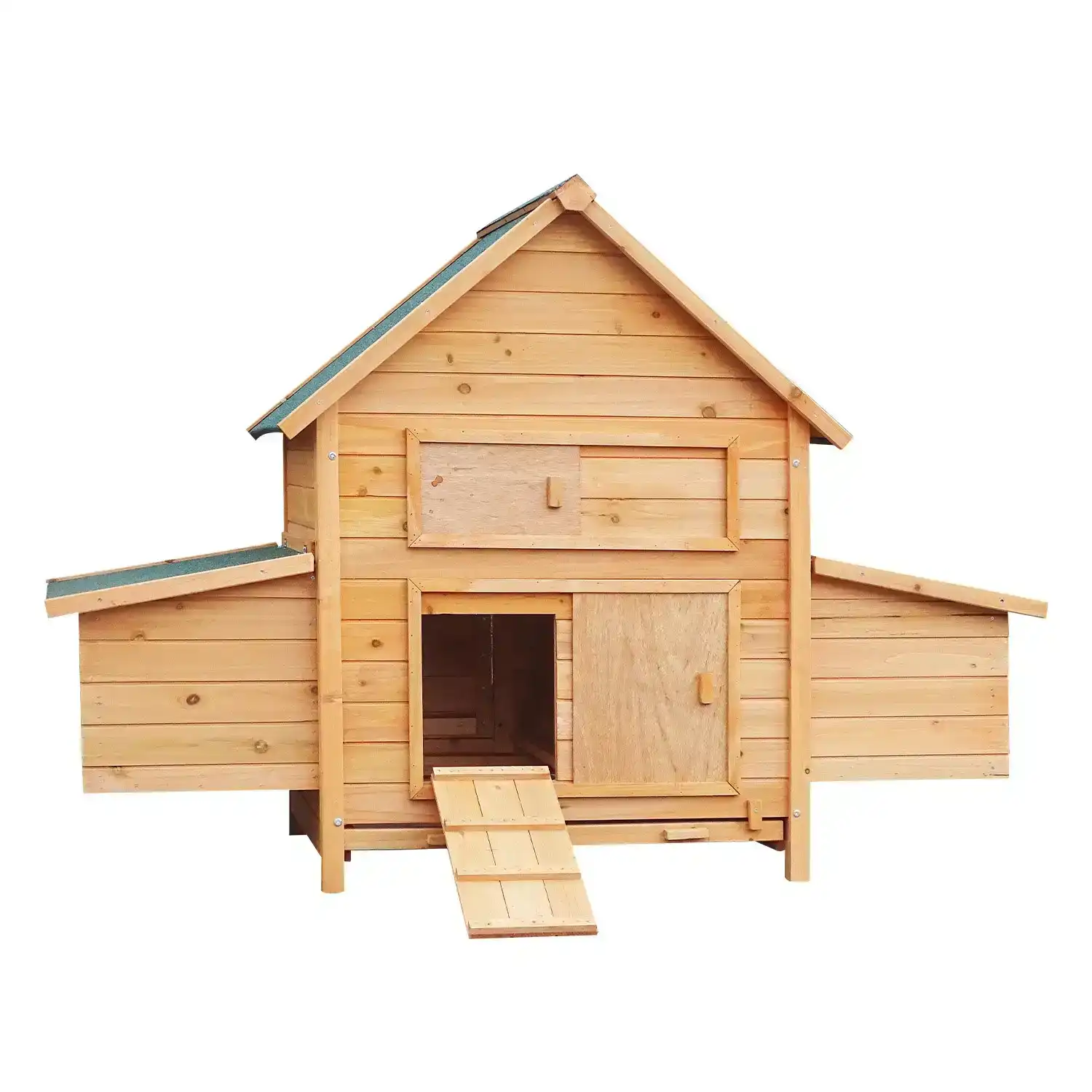 Furtastic Wooden Chicken Coop & Rabbit Hutch With Ramp Nesting Boxes