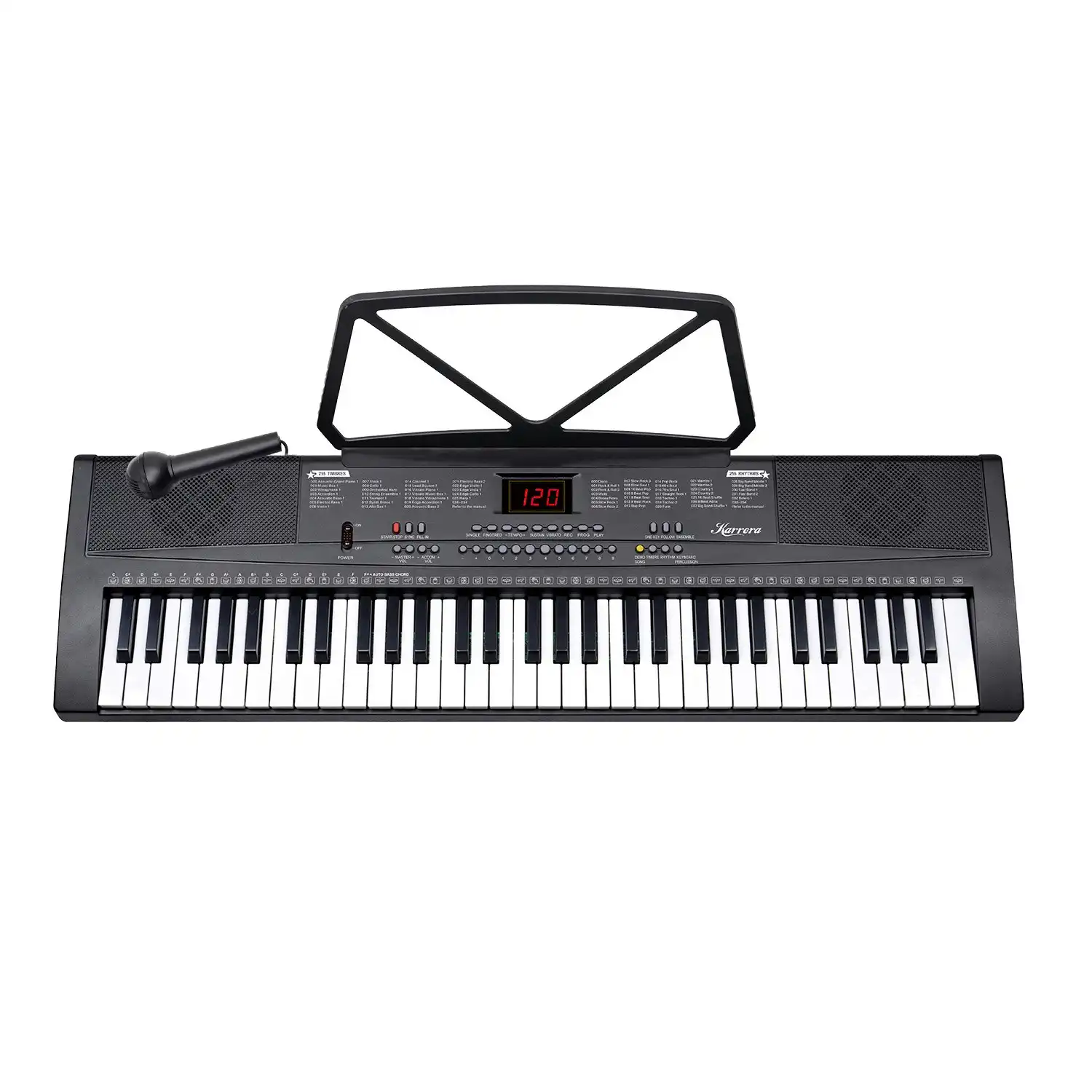 Karrera 61-Key Electronic Piano Keyboard 75cm - Black