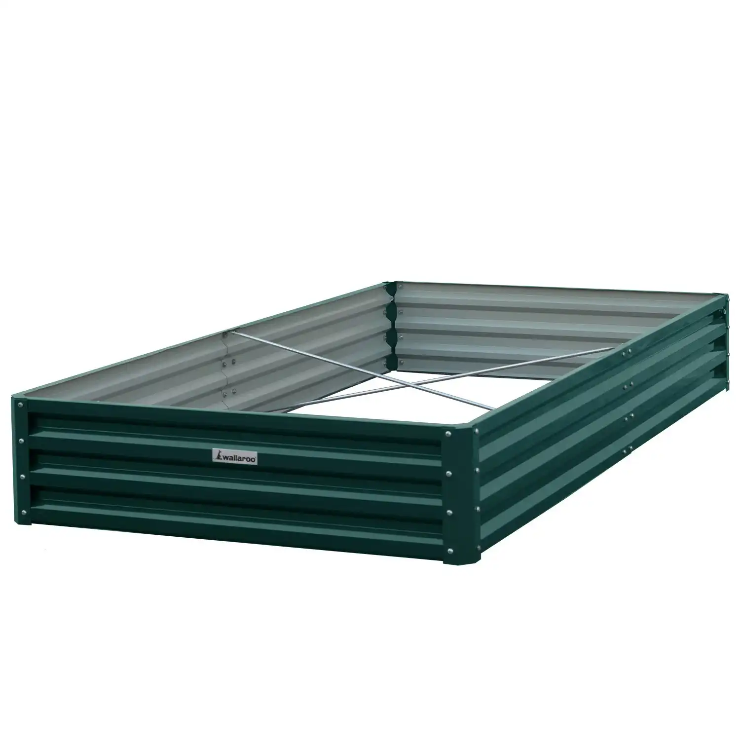 Wallaroo 240 x 120 x 30cm Galvanized Steel Garden Bed - Green