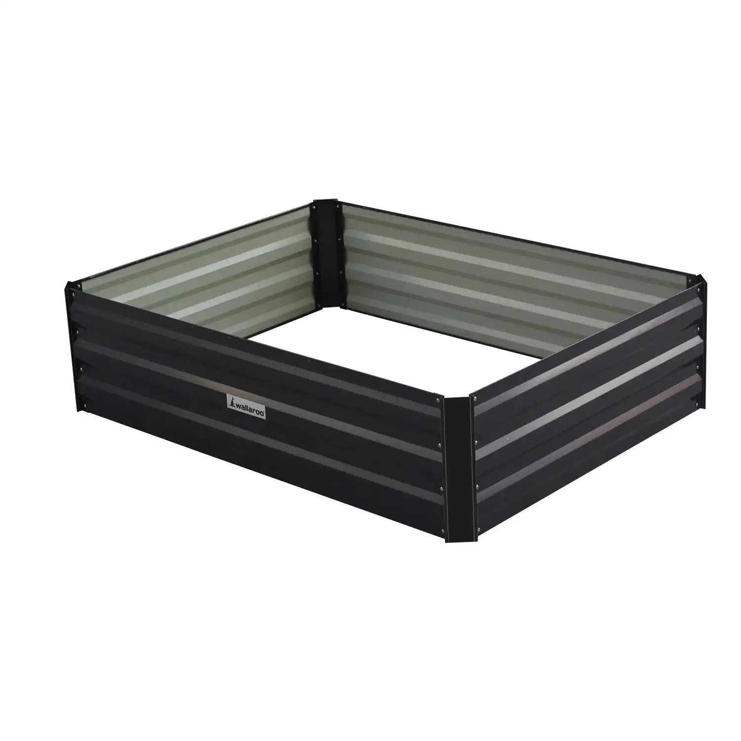 Wallaroo 120 x 90 x 30cm Galvanized Steel Garden Bed - Black