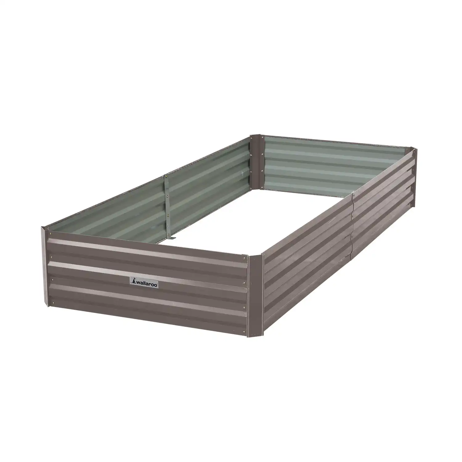 Wallaroo Garden Bed 210 x 90 x 30cm Galvanized Steel - Grey