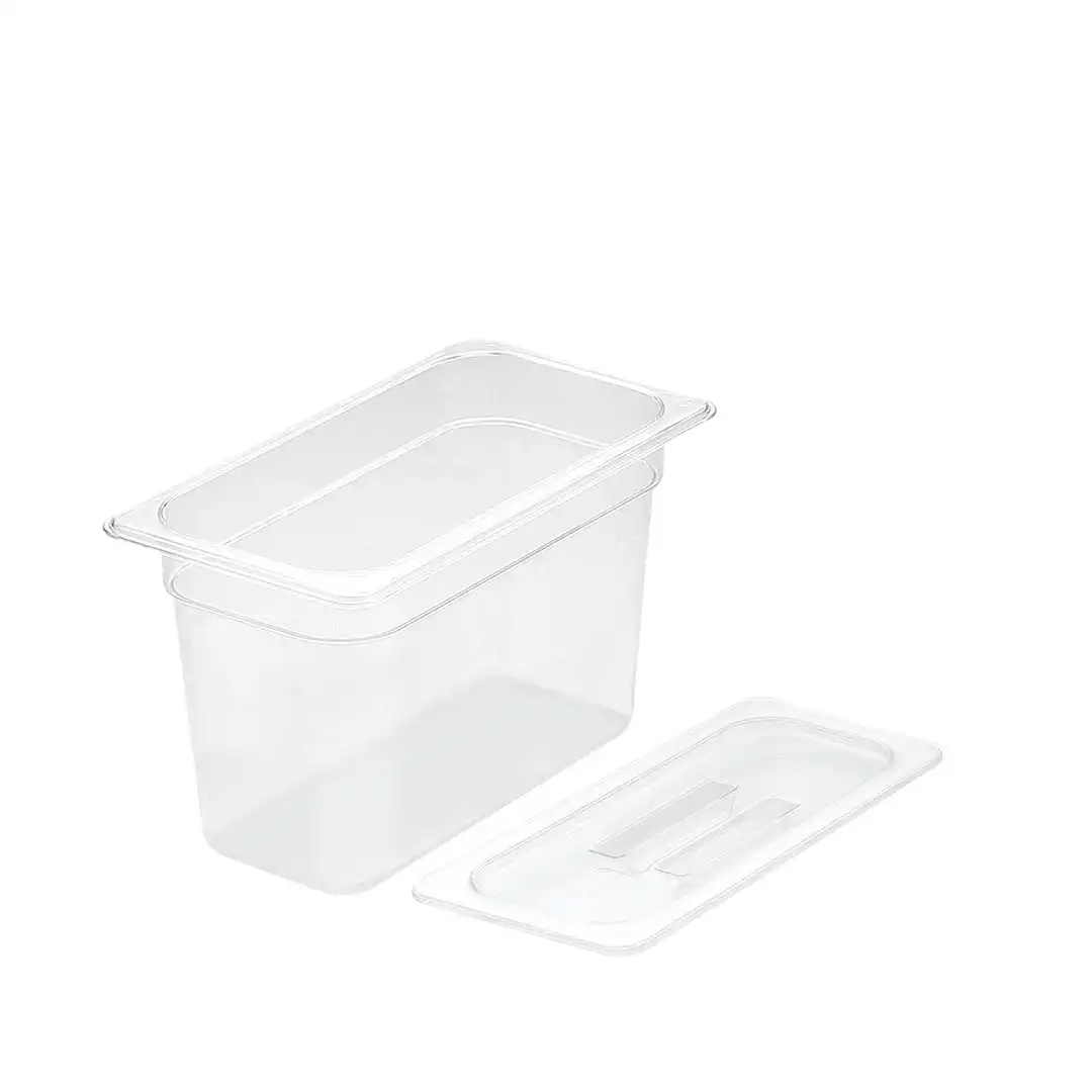 Soga 200mm Clear Gastronorm GN Pan 1/3 Food Tray Storage with Lid