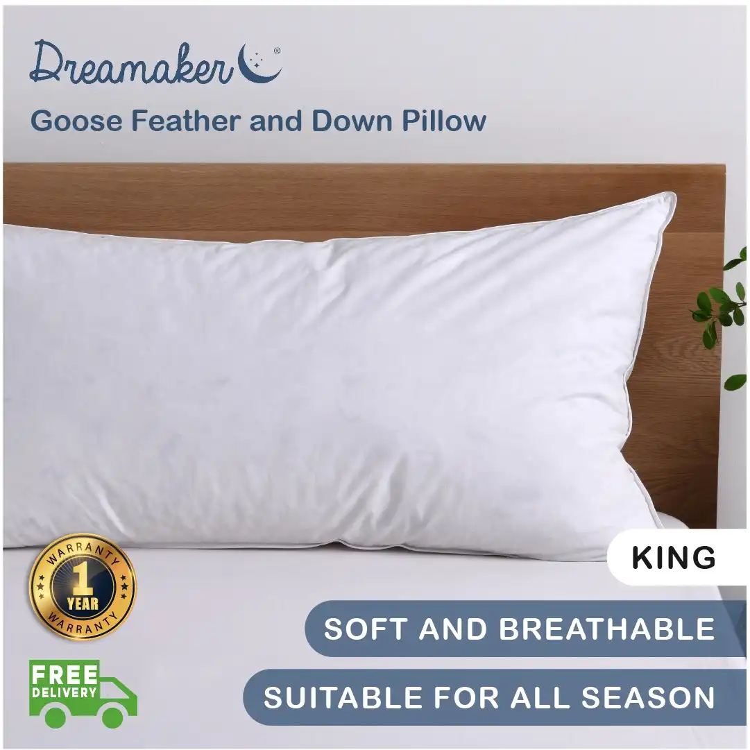 Dreamaker Goose Feather and Down King Pillow
