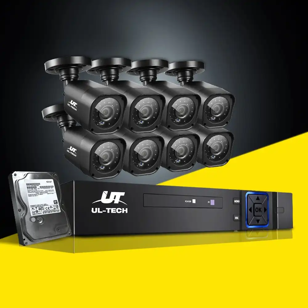 UL-tech CCTV Home Security System 8 Camera 8CH DVR 1080P Outdoor 2TB Hard Drive