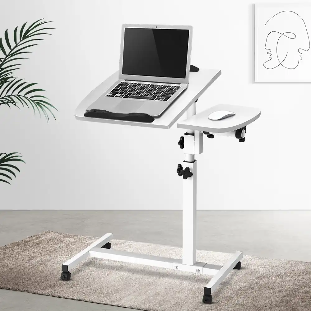Artiss Small Laptop Desk Portable With Fan (White)