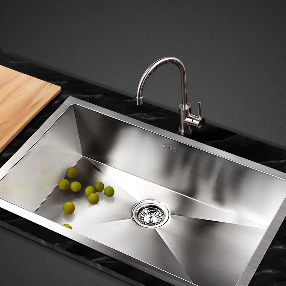 Cefito Kitchen Sink 70x45CM Stainless Steel Sink Sinks Handmade