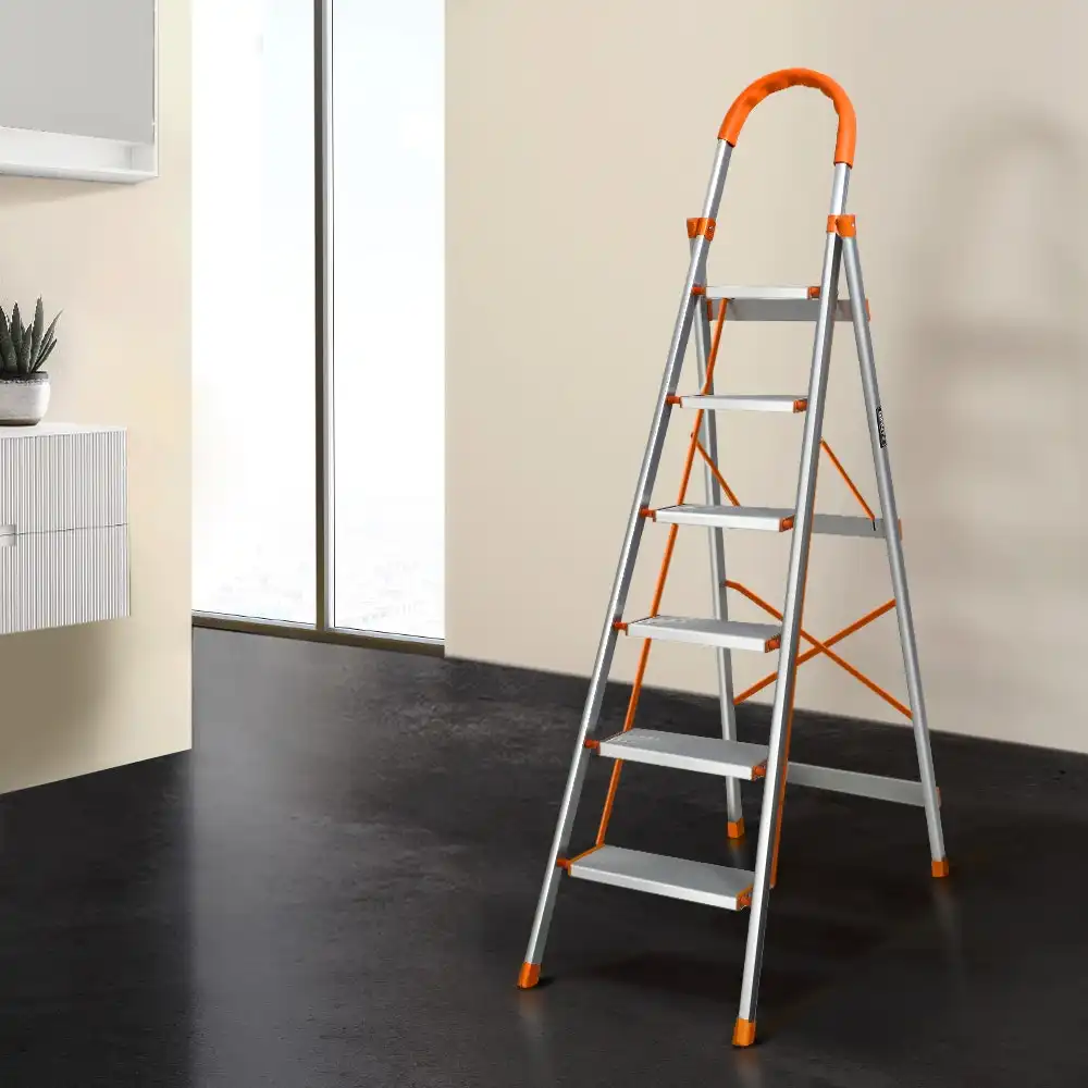 Giantz 6 Step Ladder Multi-Purpose Folding Aluminium