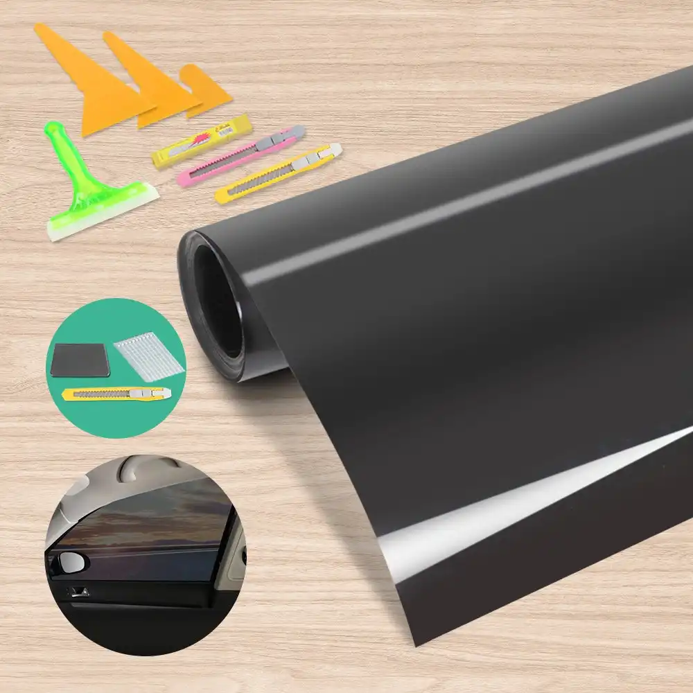 Giantz Window Tint Film 15% VLT Black Roll 76cm X 7m Home House Tinting Tools Kit