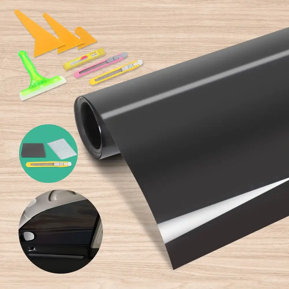 Giantz Window Tint Film 5% VLT Black Roll 76cm X 7m House Home Tinting Tools Kit