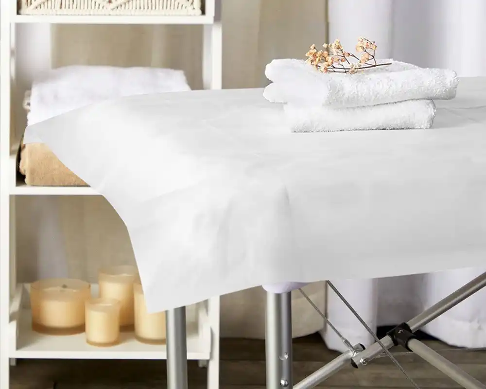 Alfordson 50X Disposable Bed Sheet Non-woven Massage Table White Cover SPA Salon
