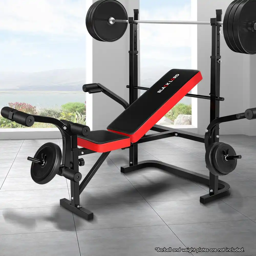 Black Lord Weight Bench 8in1 Press Multi-Station Fitness Home Gym Station