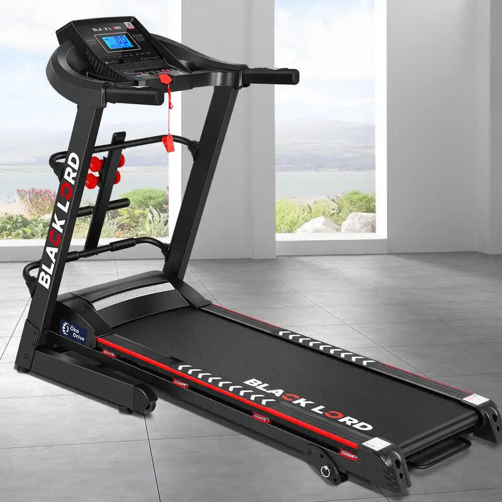 Black Lord Treadmill Electric Home Gym Exercise Run Machine Incline Fitness
