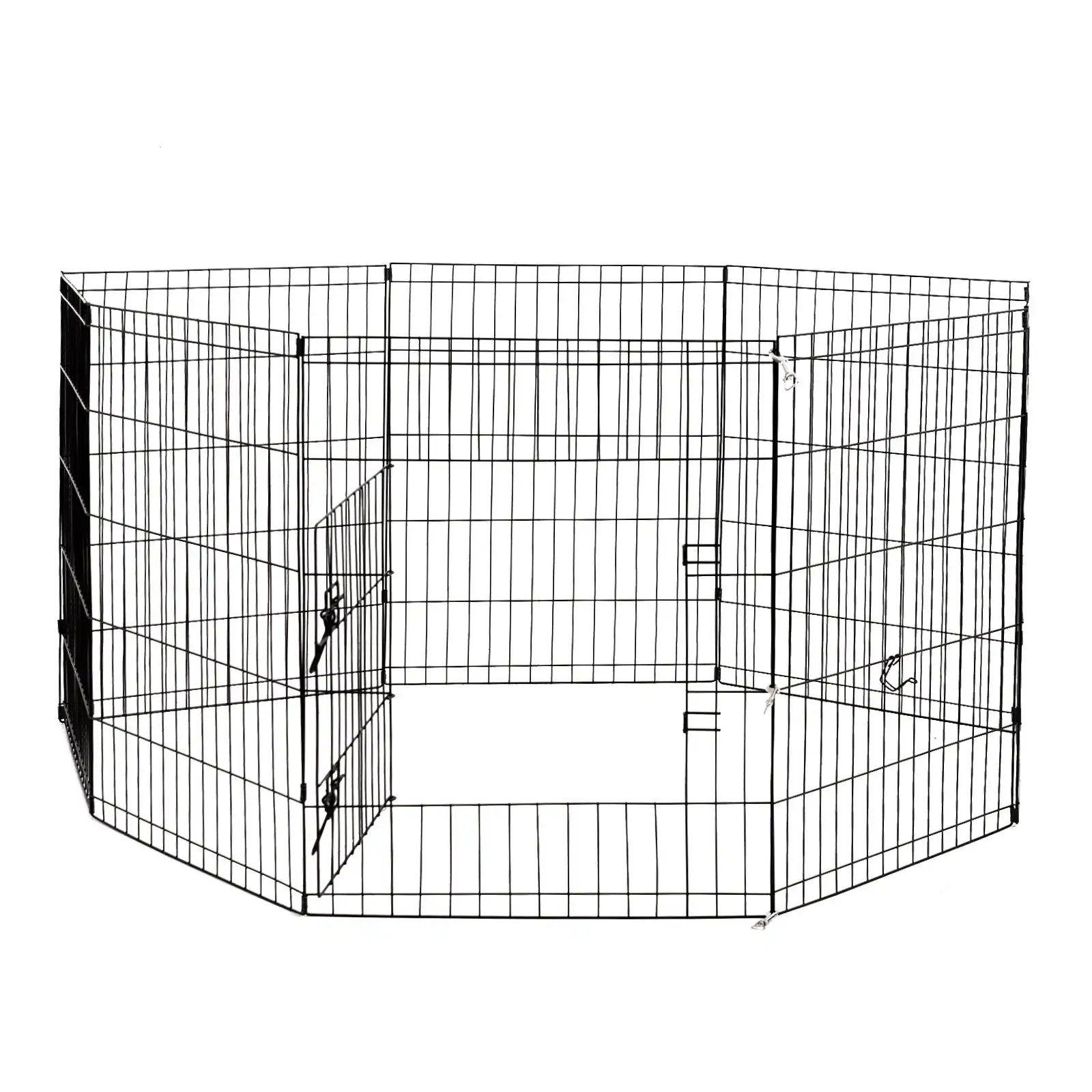 4Paws 8 Panel Playpen Puppy Exercise Fence Cage Enclosure Pets Black All Sizes