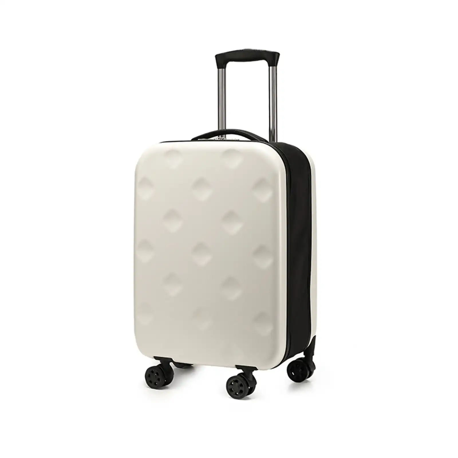 Viviendo 24'' Collapsible Suitcase, Foldable Space Saving Luggage - White