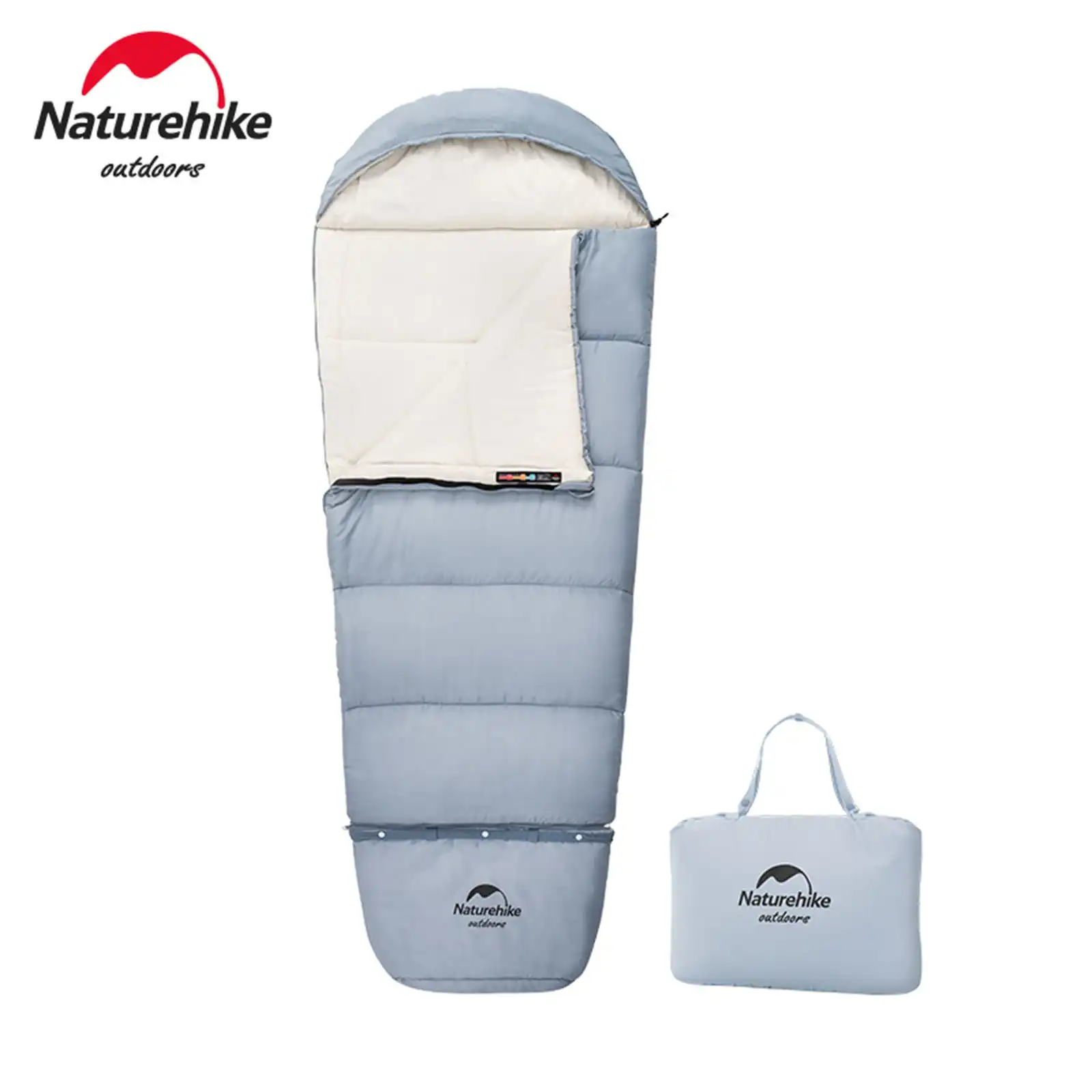 NatureHike Outdoor Children C300 Camping Sleeping Bag Hiking Gears Extended Stitching Envelope Children Kid Sleeping Bag - Blue