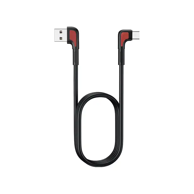 90 Degree 5A Fast Charging Data Cable USB A to USB C