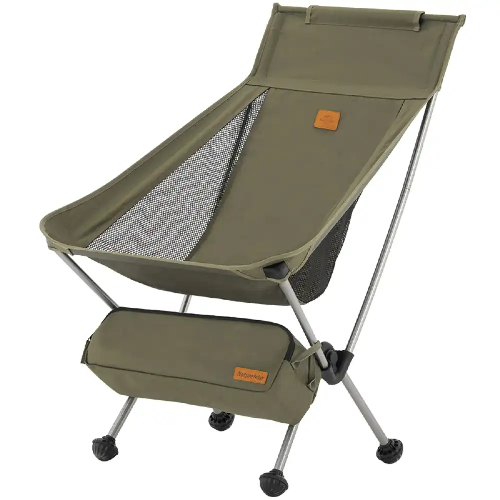 NatureHike Folding Moon Chair Outdoor Fishing Ultralight Portable Camping Chair Large - Army Green