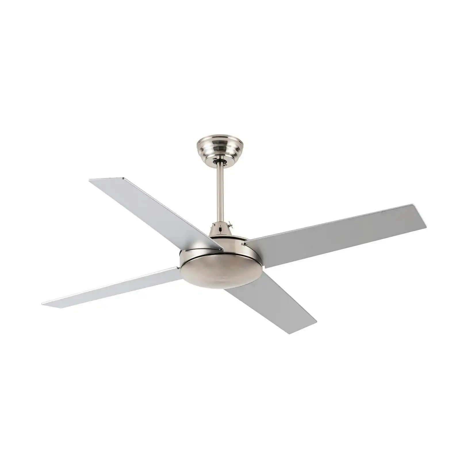 Viviendo 52 Inch 4 Blade Ceiling Fan with 3 Speed Remote Control - Silver