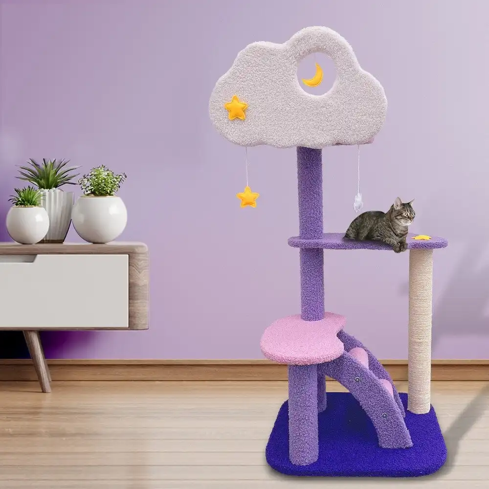 Furbulous 1.08m Cat Tree Scratching Post and Cat Tower - Star and Moon