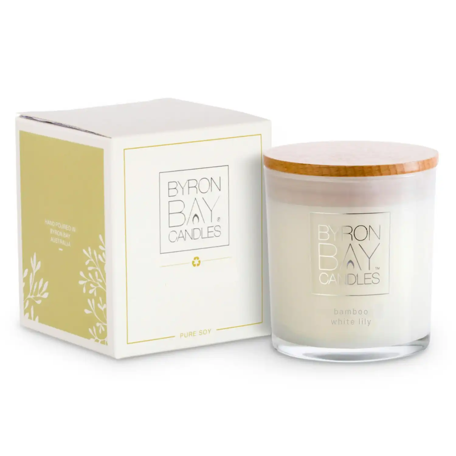 Byron Bay | Bamboo White Lilly - 30 Hour Scented Pure Soy Candle