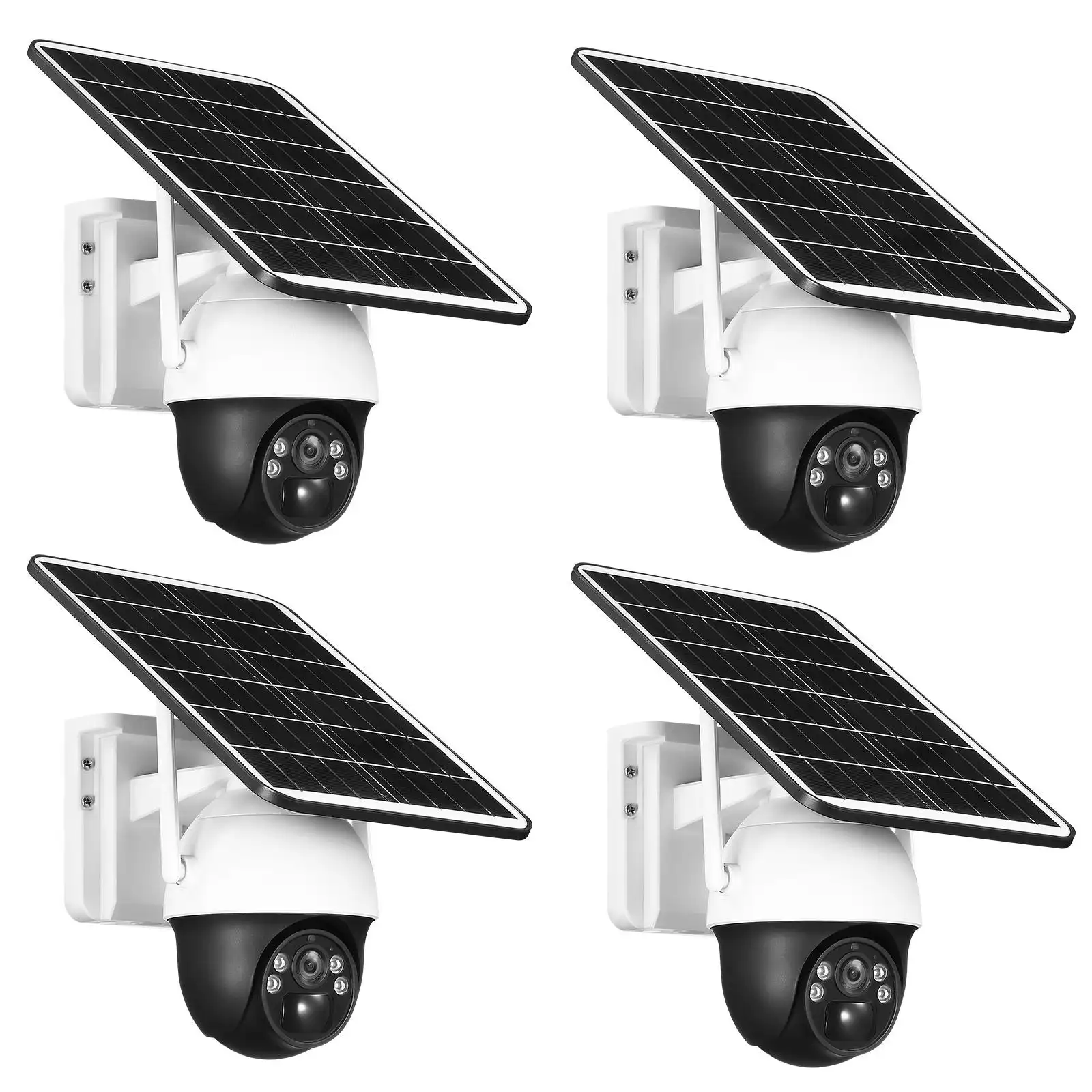 Ausway 4G Solar Security Camera Wireless Outdoor CCTV Home Surveillance System with Battery Remote Control x4
