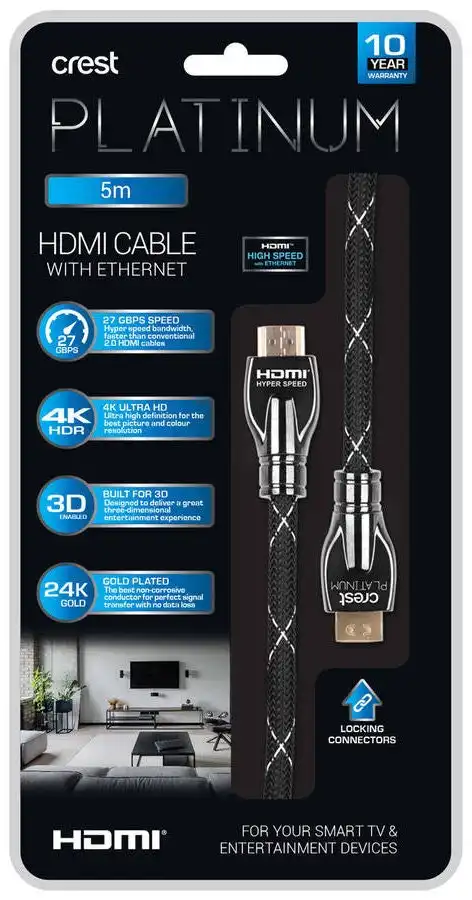 Crest Ultimate HDMI Cable with Ethernet - 5m