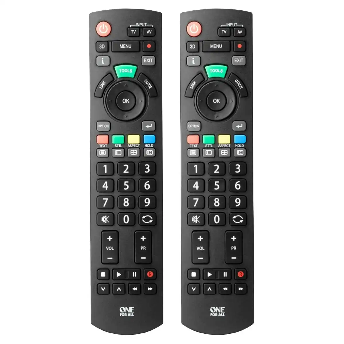 One For All Panasonic Replacement Remote Control Twin Pack