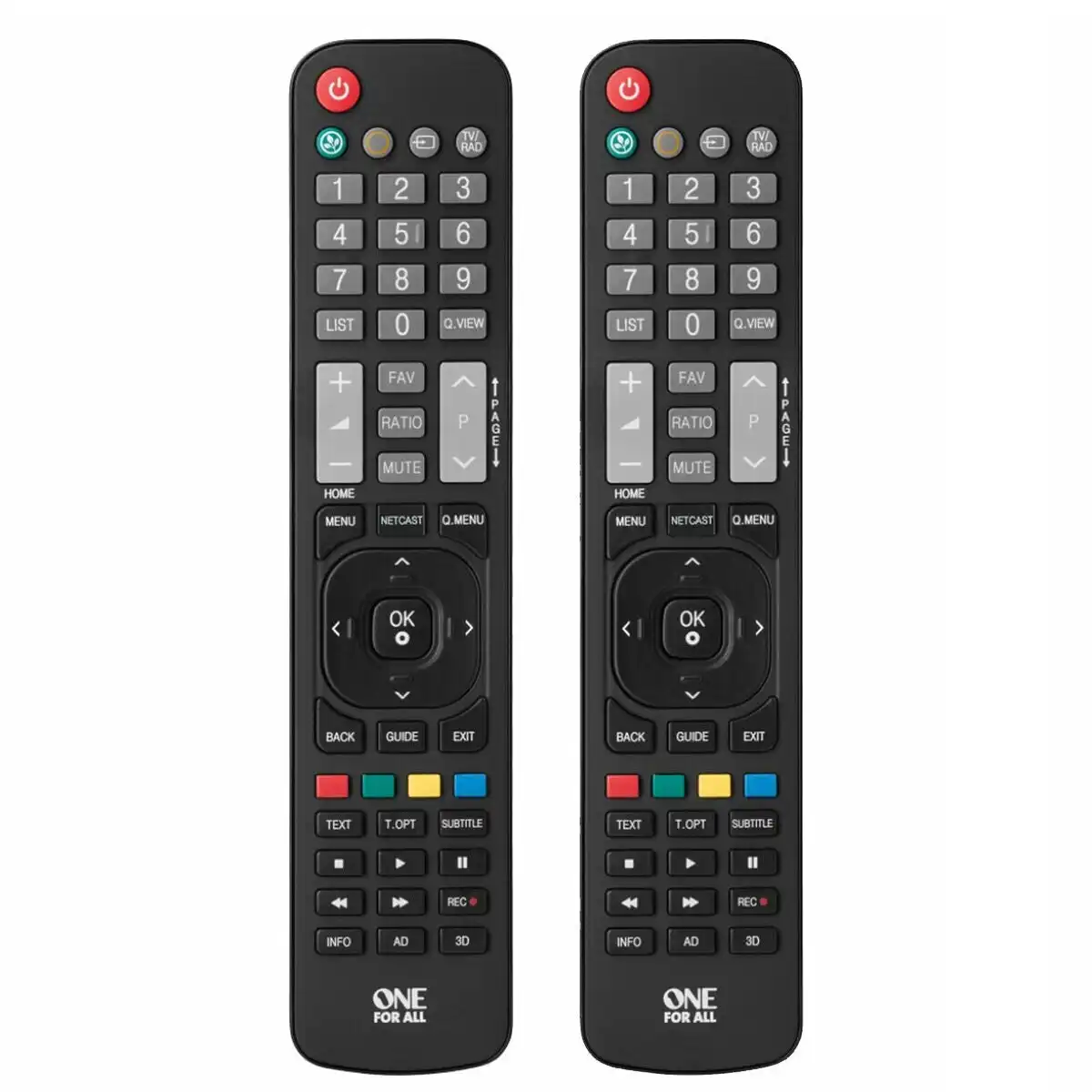 One For All LG Replacement Remote Control Twin Pack