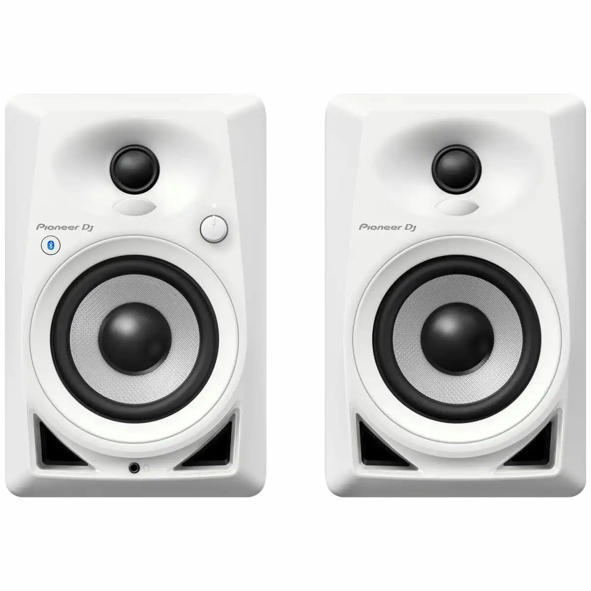 Pioneer DJ DM-40 4 Inch Desktop Monitor Speakers with Bluetooth White