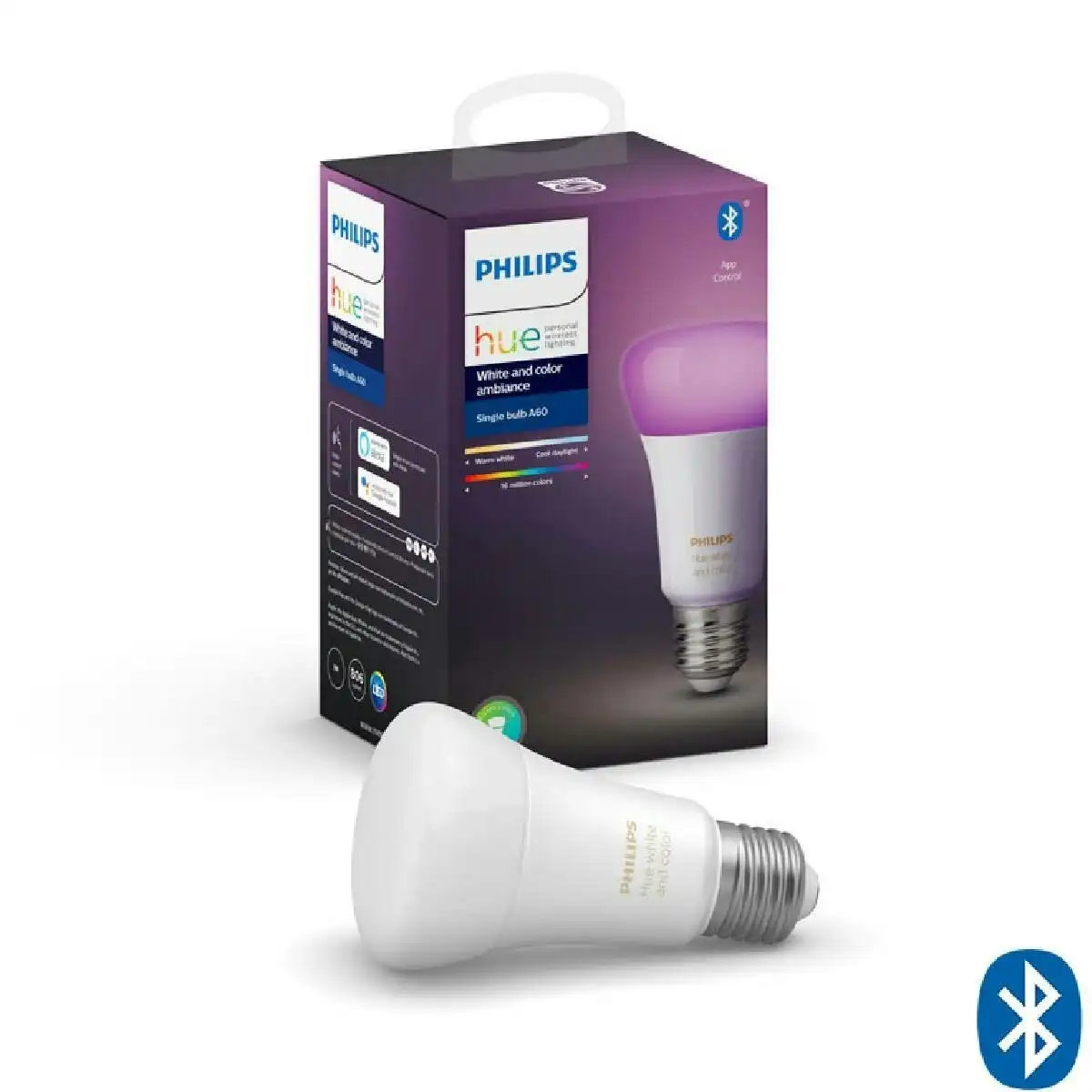 Philips Hue Bulb E27 Colour With Bluetooth