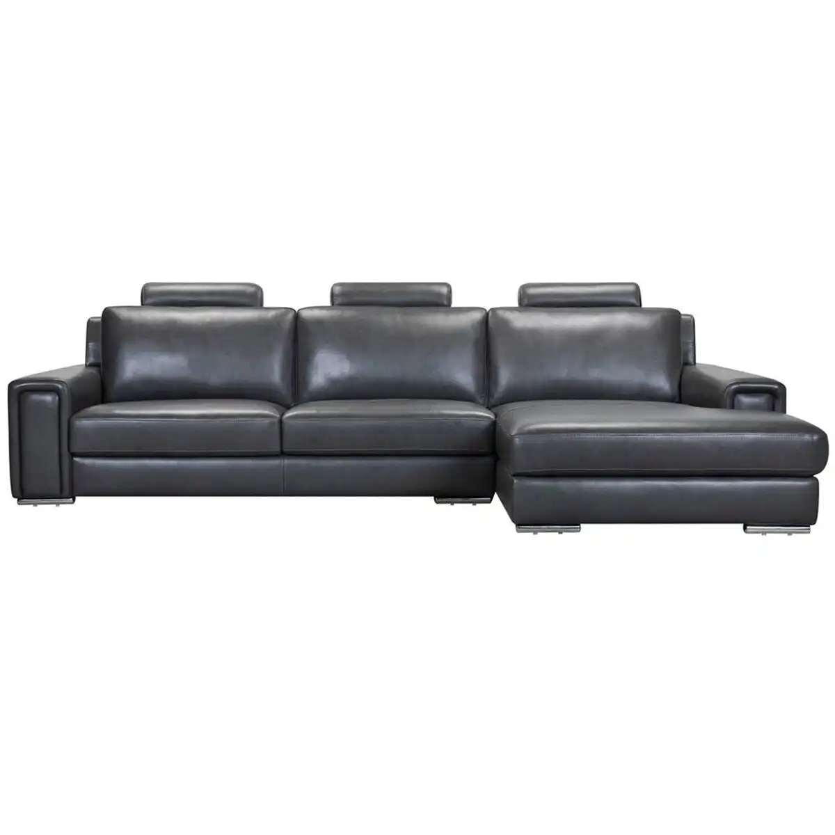 Kalona Ahlbeck Anthracite Three Seater Left Facing Chaise Sofa