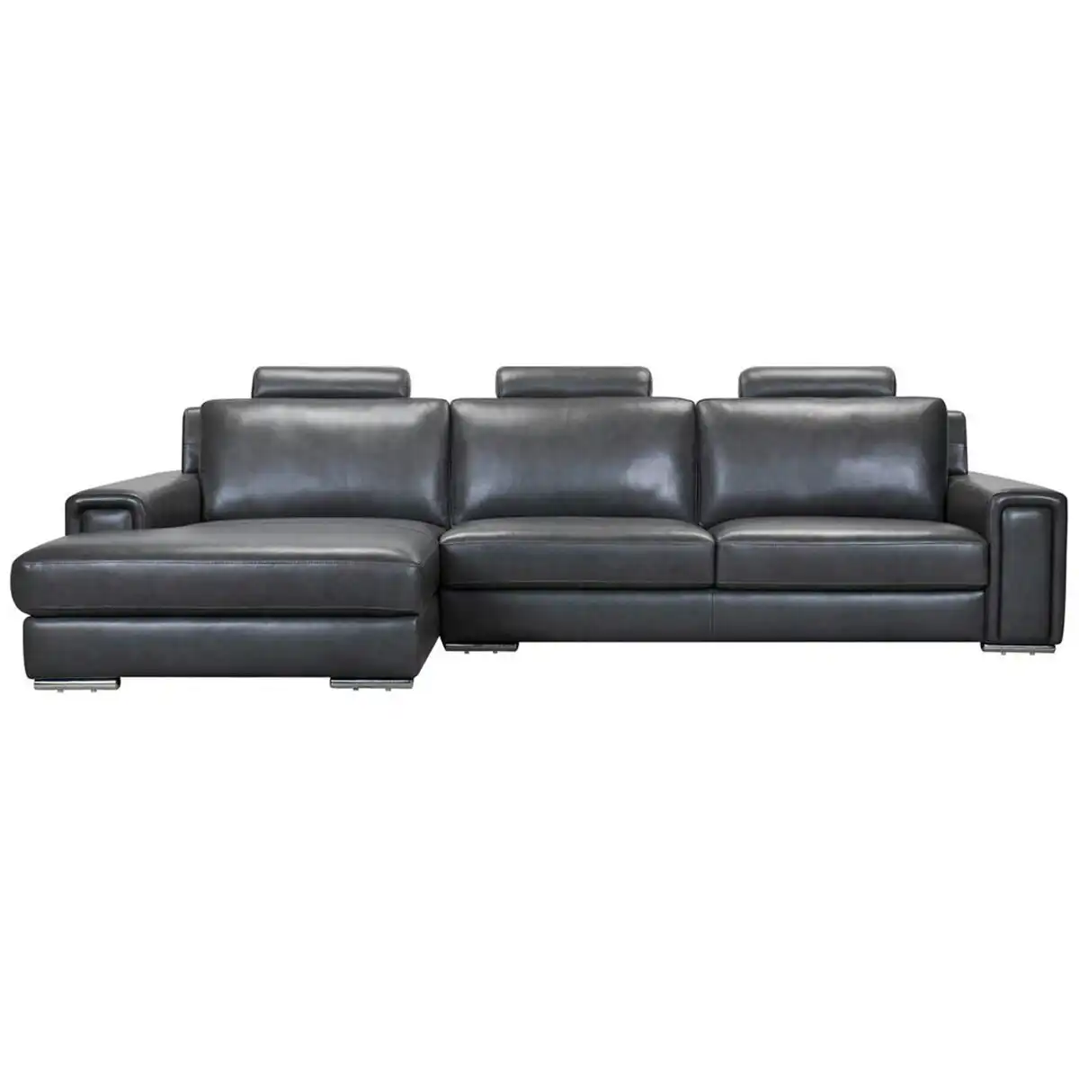 Kalona Ahlbeck Anthracite Three Seater Right Facing Chaise Sofa