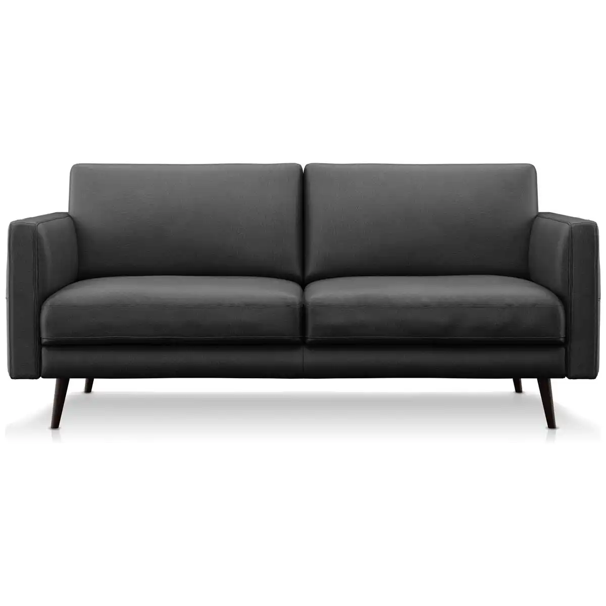 Natuzzi Editions Destrezza Black Leather Sofa