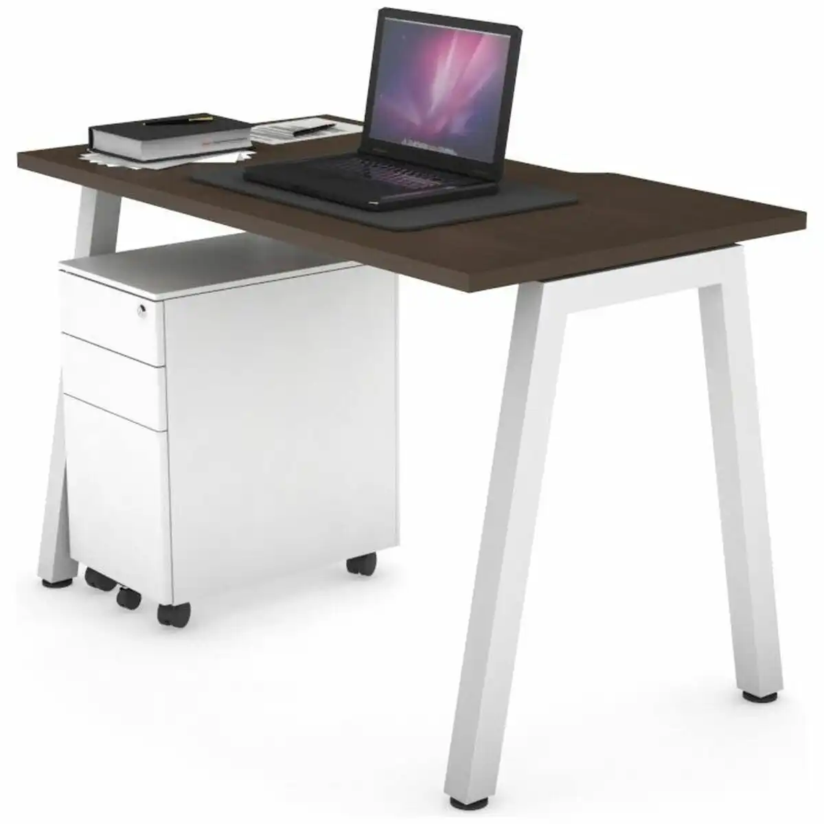 Jason.L 1000 x 600 Quadro A Leg Home Office Desk - Wenge
