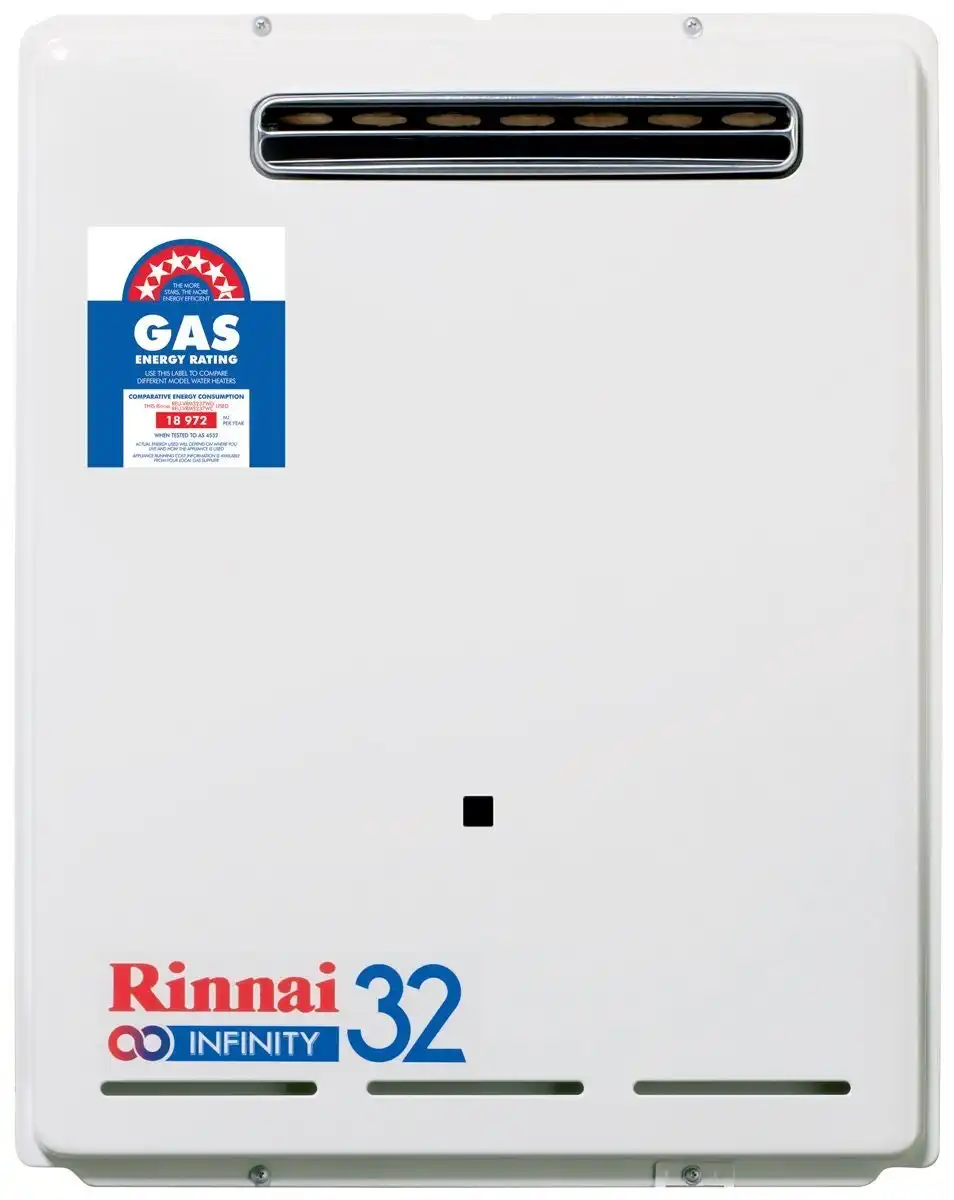 Rinnai 32L Continuous Flow 50-degree Hot Water System Natural Gas