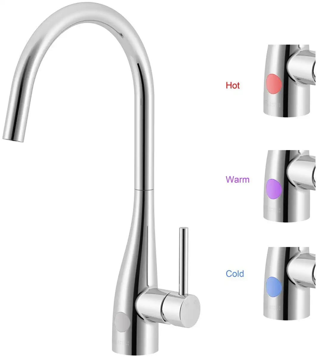 Gareth Ashton Conic Sidelever Sink Mixer with LED