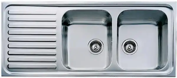 Teka Classic Double Bowl Left Hand Drainer Sink